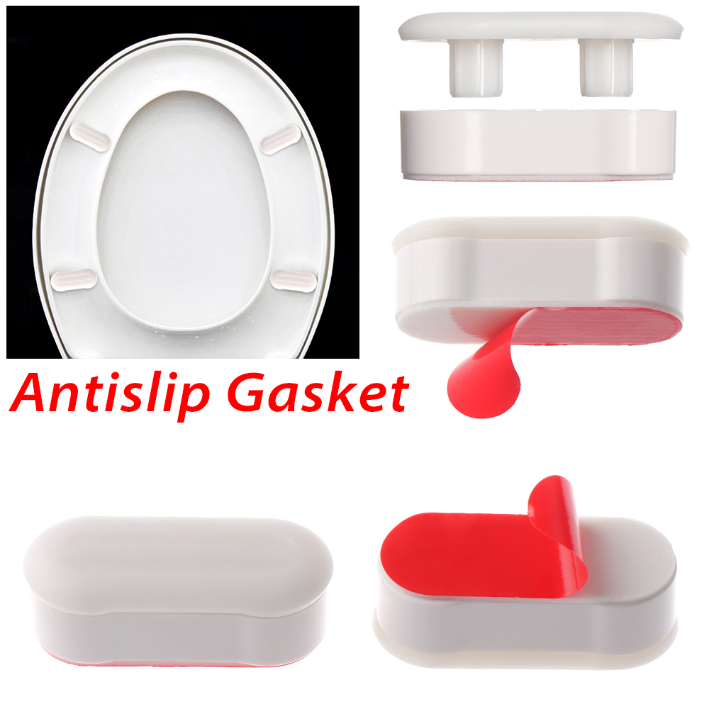 4 stk / parti antislip pakningssæt kofanger badeværelse produkter selvklæbende øge højden toilet sæde dæmpning puder