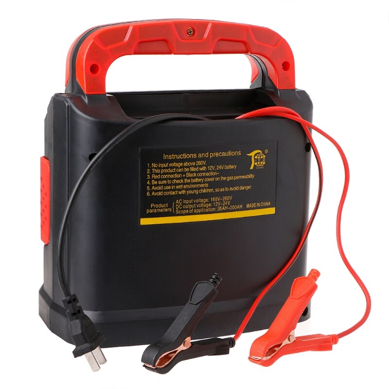 350W 14A AUTO Plus Adjust LCD Battery Charger 12V-24V Car Jump Starter Portable