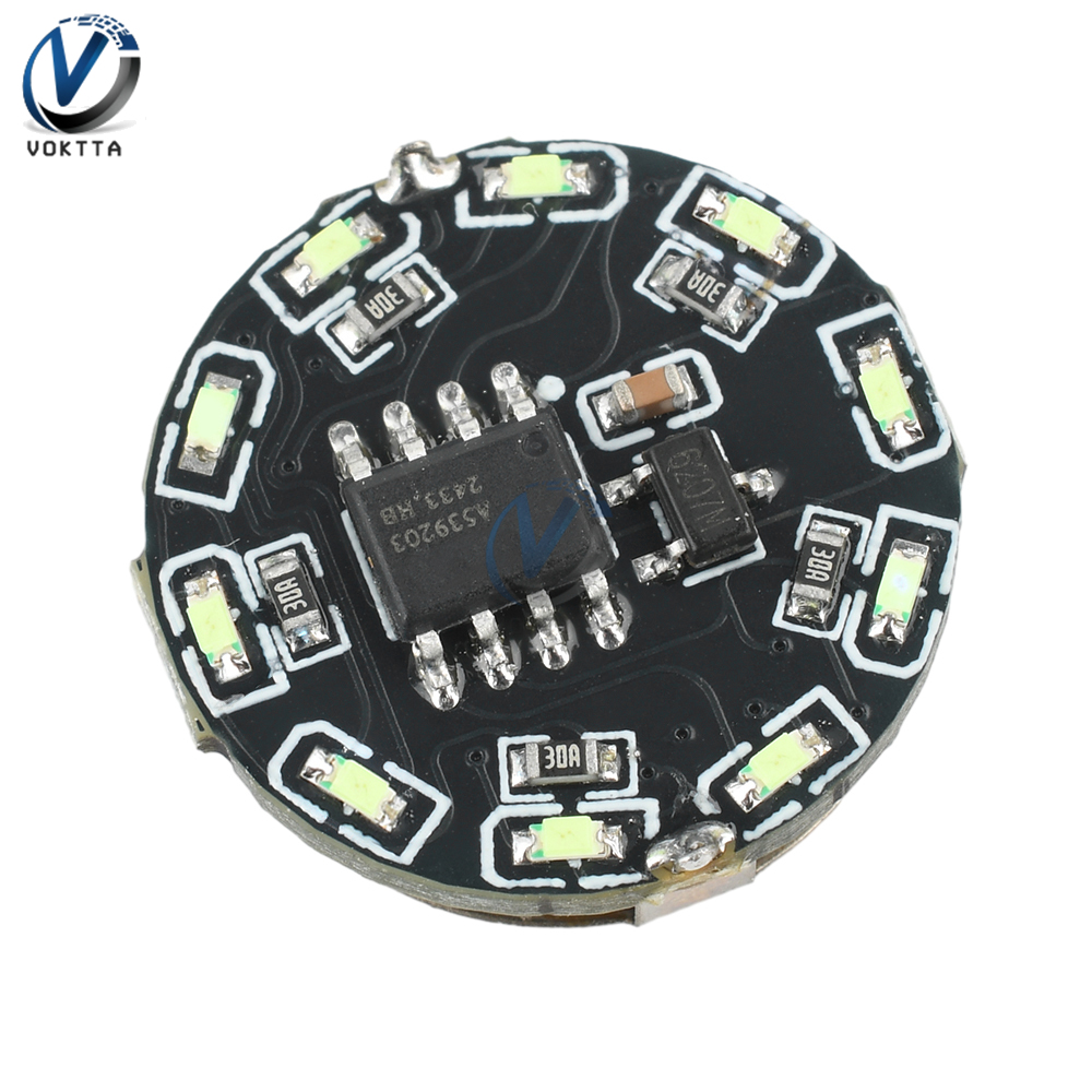Anillo LED direccionable Individual interruptor de luz de Control de inducción magnética LED 16Leds RGB Controlador LED Lampes Kit de luces de flujo