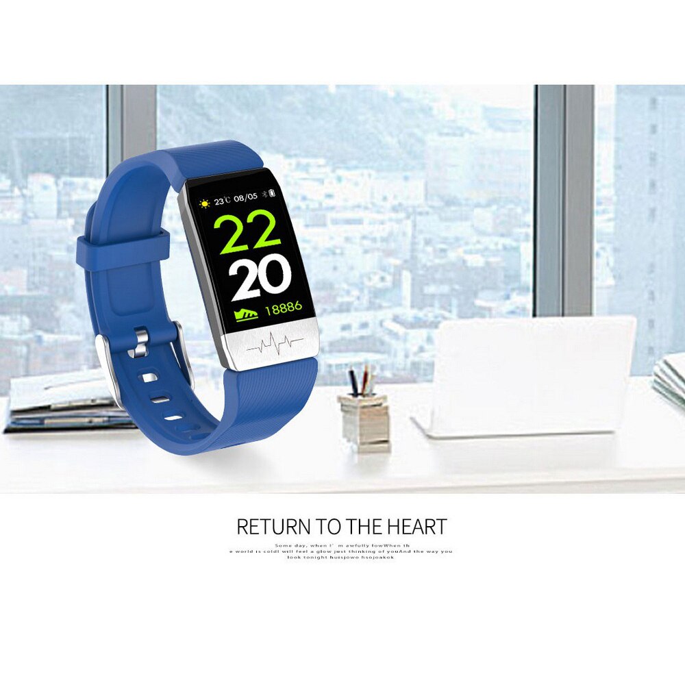 Smart armbånd termometer kropstemperatur måling sundhed 3 in 1 puls smartwatch vandtæt fitness tracke
