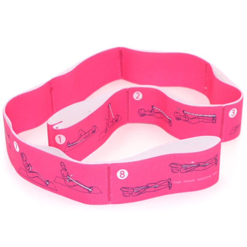Gymnastik vuxen latin träningsband pilates yoga stretch motståndsband fitness elastiskt band rosa röd: Default Title