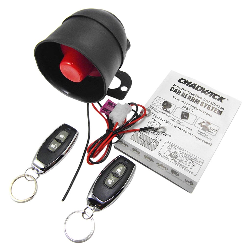 Car High Power Siren Security Alarm System Remote Control 12V Anti-theft