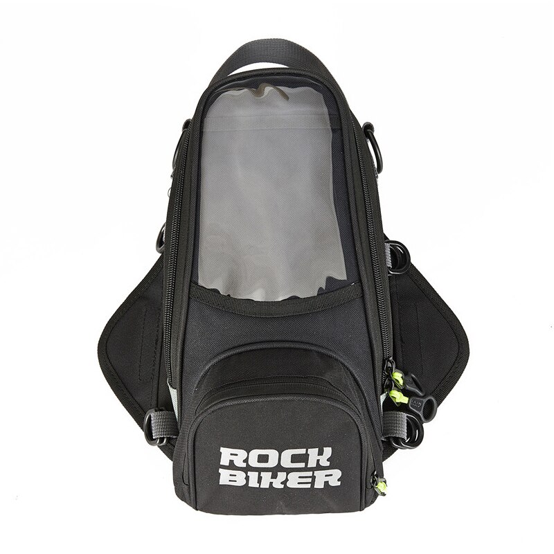 Motorcycle Bag Fuel Tank Bag Riding Fixed Strap Strong Magnetic Riding Shoulder Bag Can Touch Mobile Phone Navigation Waterproof: ROCK BIKER