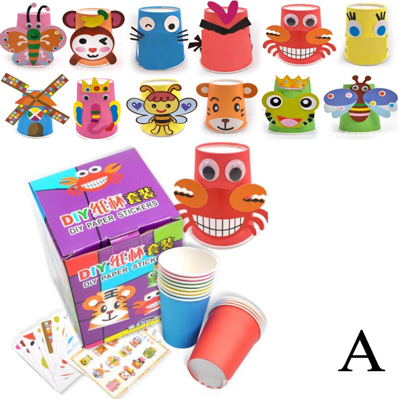 thumbnail image 2 of Uxcell Colorful Disposable Paper Cups,50 PCS 9 OZ Creative Educational 2 of 13