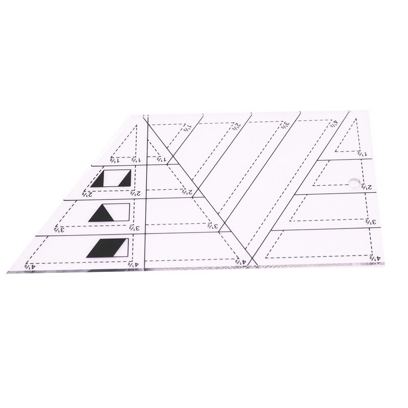 Patchwork Ruler 1 Pcs Acrylic Material Multifunction Quilting Ruler Shaped Like A Trapezoid Good Sewing Tool: Default Title