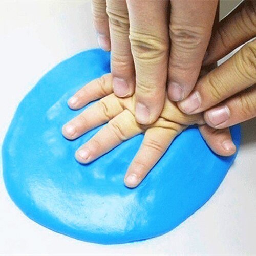 2 pakke lufttørring blødt ler baby håndaftryk fodaftryk aftryk støbning rekord voksende