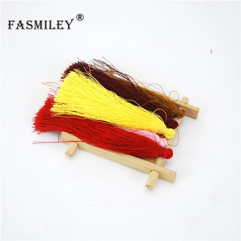 Rayon Silk Tassels DIY 50pcs 95mm Embellish Handmade Jewelry Findings Supplies For Curtain Earrings Accessories Fringe LS011
