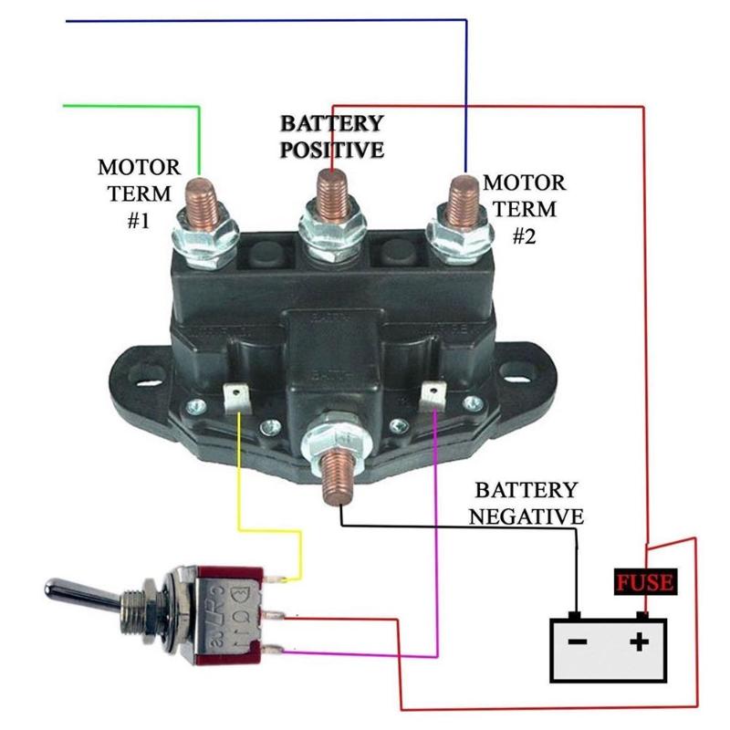 Threaded Studs 6 Terminals 12V Reversing Polarity Grandado