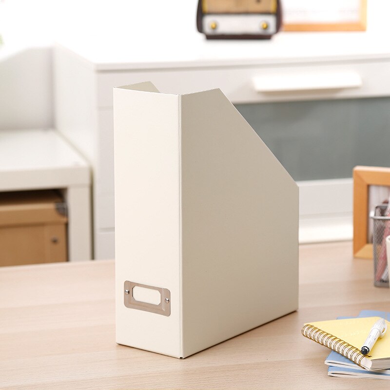 Book File Folder Stand Box Desktop Storage Box Paper Bookshelf Office Foldable: 02