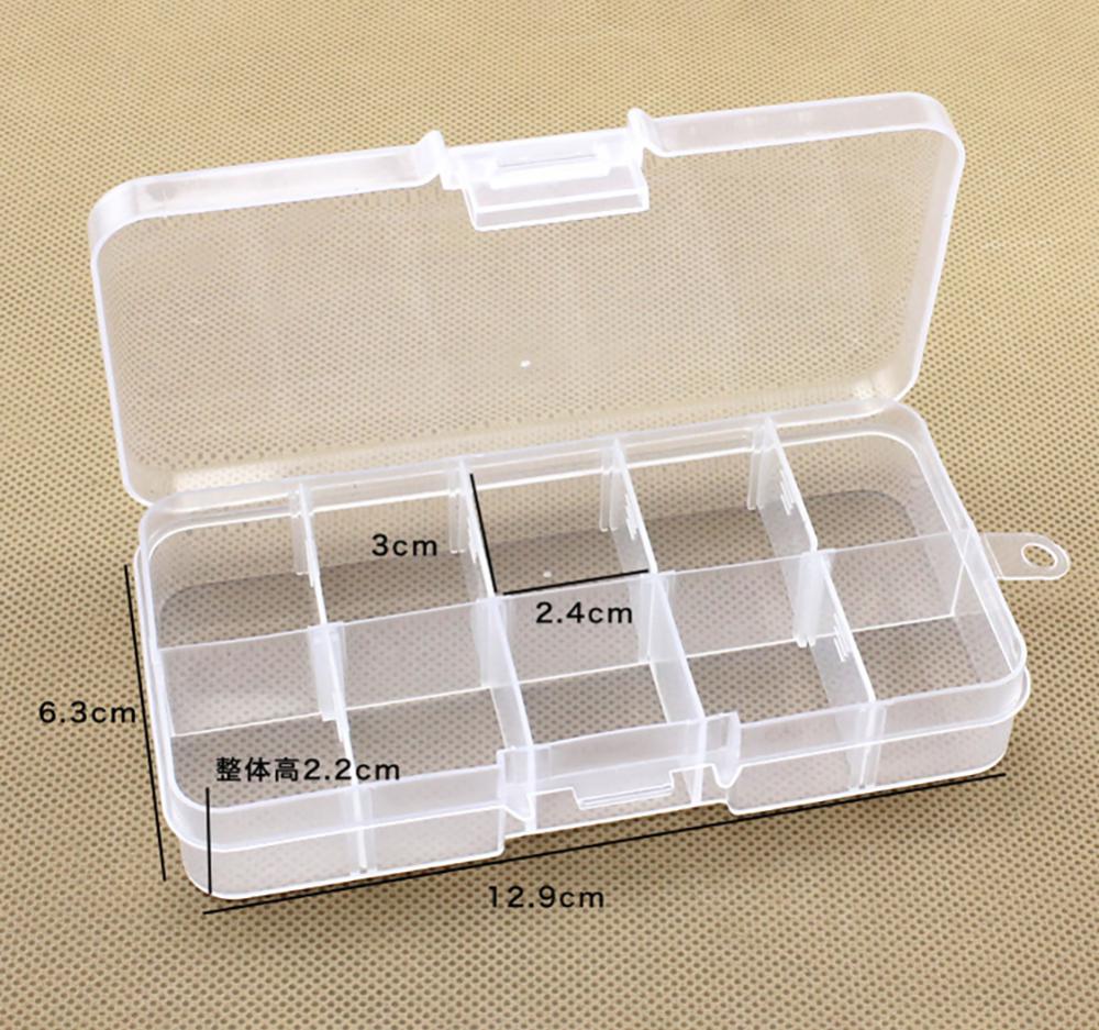 Doorzichtige Plastic Opbergdoos Sieraden Doos Compartiment Verstelbare Container Voor Kralen Earring Box Voor Sieraden Rechthoek Box Case