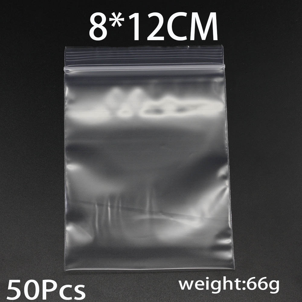 30-100 Pz/pacco 4*6/5*7/6*8/7*10 cm di Spessore Sacchetti di Plastica Poly Trasparente Imballaggio Dei Monili Blocco Zip Richiudibile Per Il Creazione di Gioielli FAI DA TE: Brown
