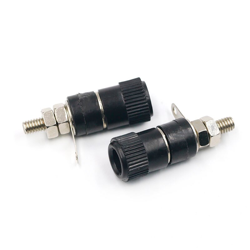 10 Stks/partij Terminal Blokken JS-910B 4Mm Versterker Terminal Connector Bericht Banana Plug Jack Mount Zwart 5 Rode 5: Black-S