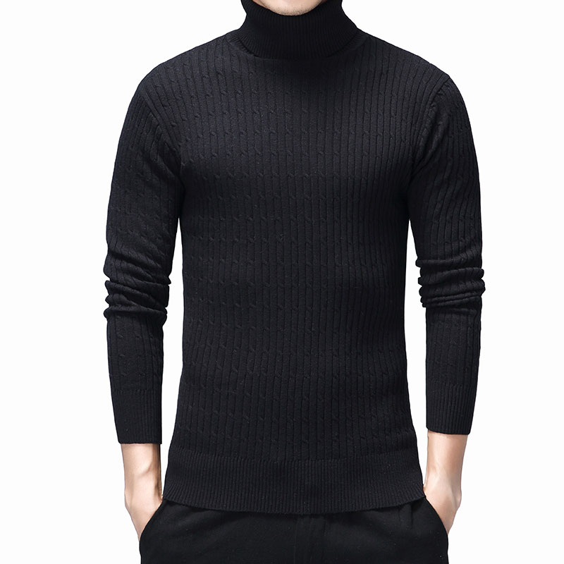 Winter Dikke Warm 100% Katoen Trui Mannen Coltrui Heren Truien Slim Fit Trui Mannen Klassieke Truien Pull Homme Casual Jas