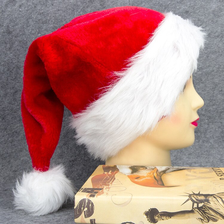 Navidad nouvel an épais en peluche noël épais chapeau enfants décorations de noël pour la maison père noël hiver de
