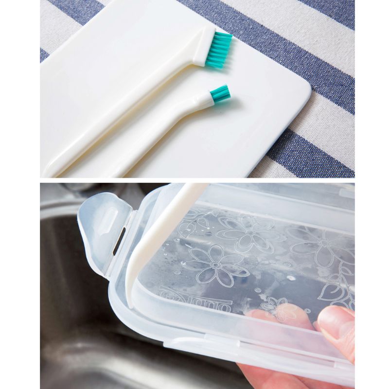 2 unids/set cepillo de limpieza estrecho mango largo portátil bebé leche limpieza de botellas cepillos hogar