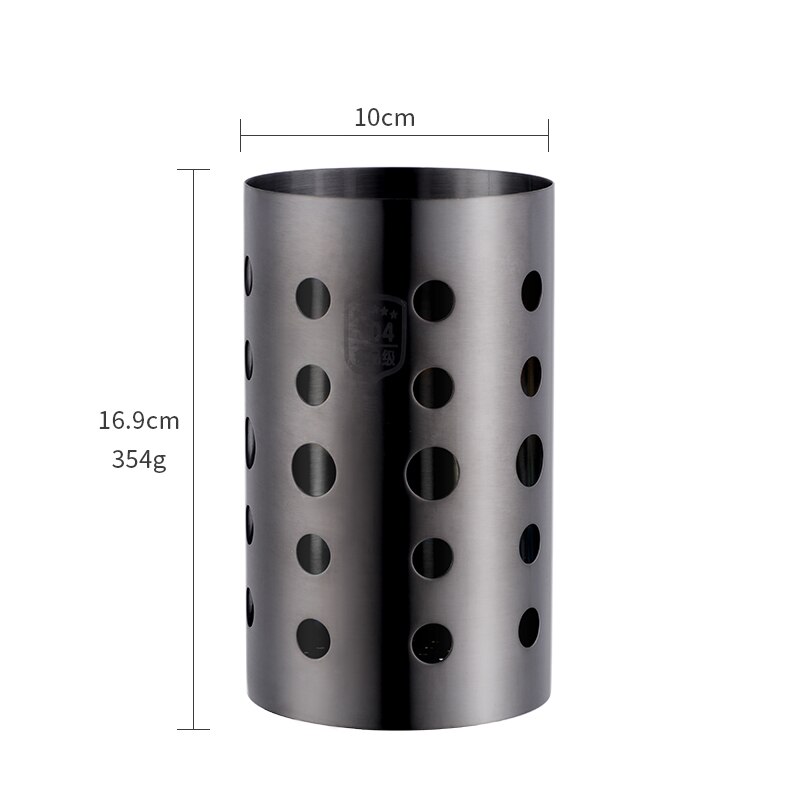 1/7pc Stainless Steel Kitchen Utensils Chopsticks Tube Soup Ladle Colander Set Gold Cooking Tool Set Egg Stirrer Kitchenware Set: 1pcs Black