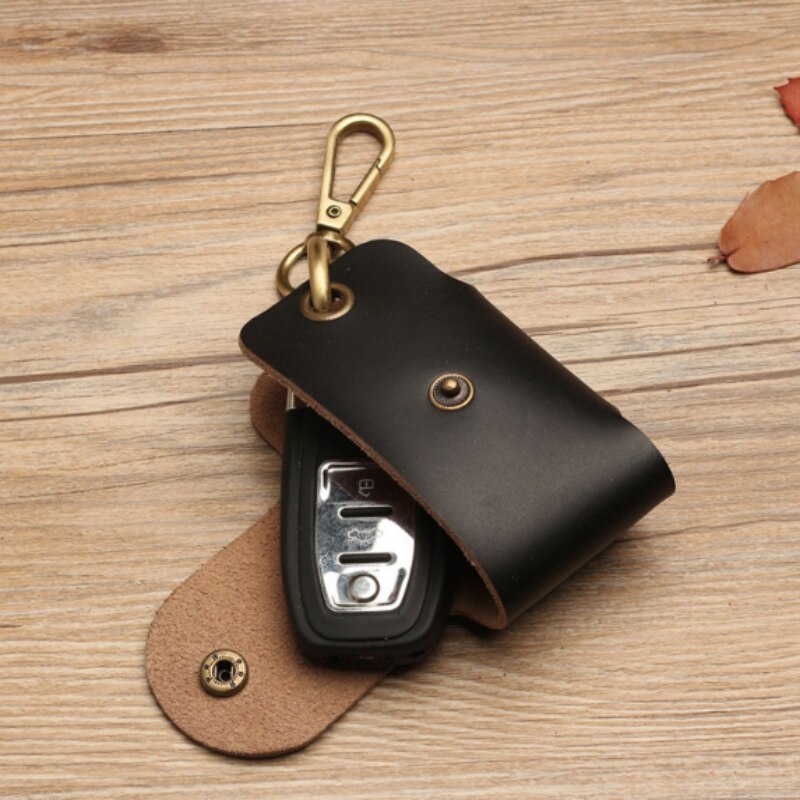 Men Keychain Wallet Key Chain Car Key Bag Handmade Key Bag Pouch Keychain Button Keychain: White 2