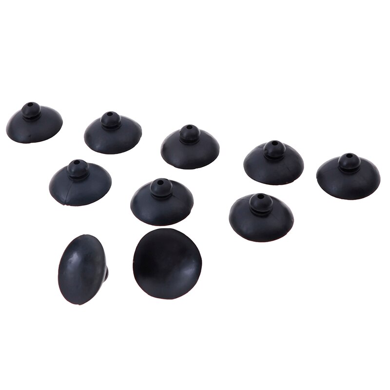 10 Uds. Negro de silicona suave ventosa Clip Sucker Holder peces acuario tanque