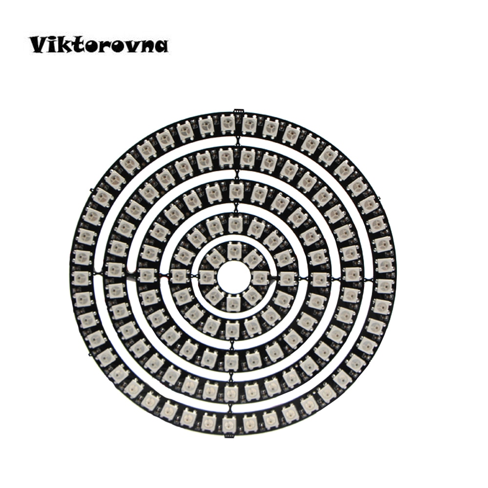 WS2812B ic Built-in RGB pixel Ring 8/16/24/35/45 Bits leds Module Individually Addressable 5050 RGB Full Color Round LED Circle