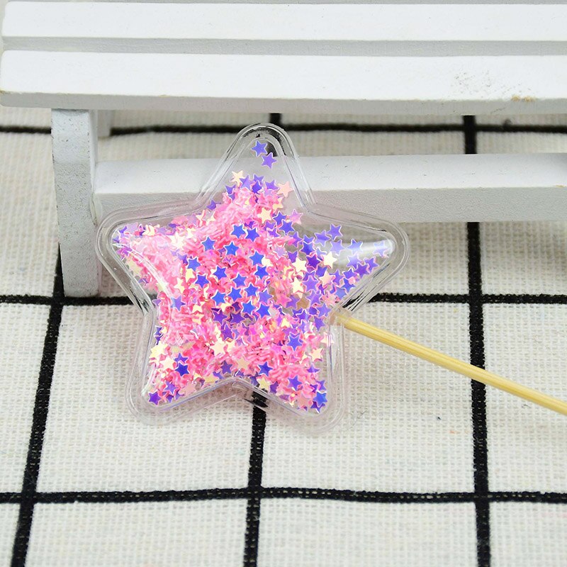 Relleno de lentejuelas de unicornio, Decoración de Pastel de estrellas, para magdalenas, de cumpleaños, decoración de ducha de bebé hojaldre para Postres, 5 uds.: A04