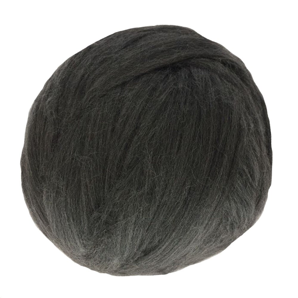 Chunky strik tæppe garn super blød bulk roving merino uld garn alternativ tæppe tørklæde sweater hånd strikke garn 250g: Mørkegrå
