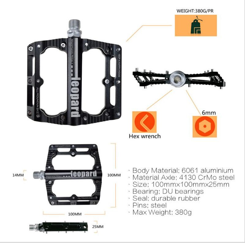 Racefiets Pedalen Aluminium Ultralight MTB Pedalen Fiets Flat Pedalen MTB Lager Anti-slip Voetpedaal Fiets Accessoires