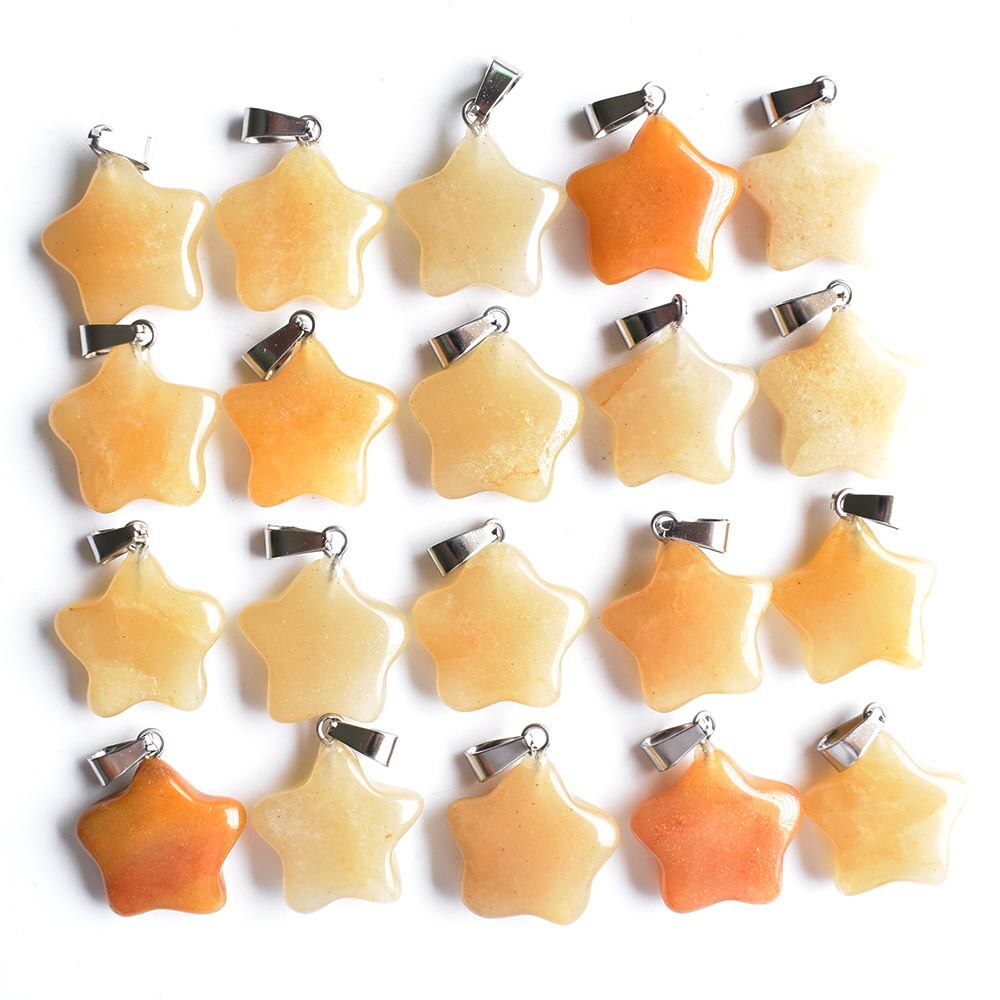 Verschiedene naturstein mixed star charms anhänger für DIY schmuck machen 24 teile/los freies: Topaz