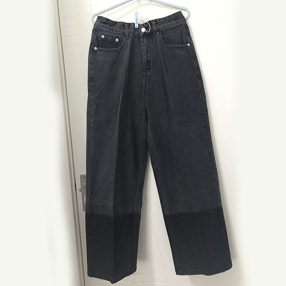 Pantalones vaqueros de pierna ancha para hombre, ropa de calle de estilo coreano, Hip Hop