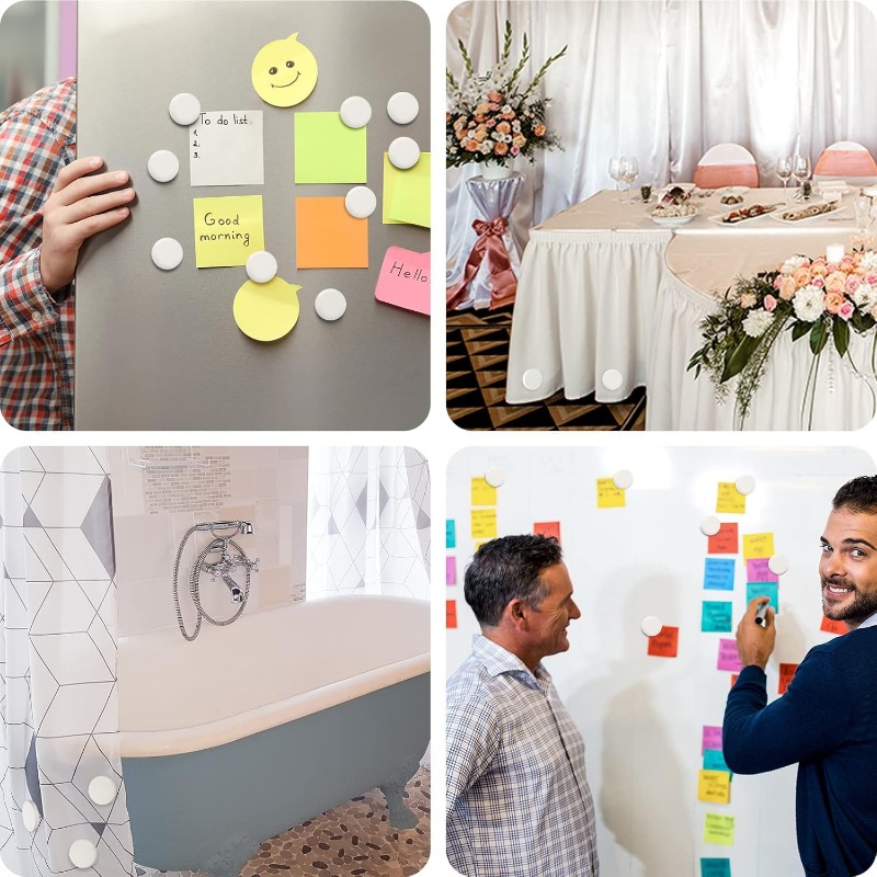 1/4/6 stuks Sterke Magnetische Gordijnen Gewicht Magneet Gesp Winddicht Douchegordijnen Anti Drijvende Balkon Doek Koelkast Magneet