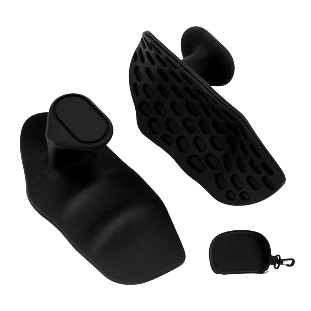 Empuñaduras de gimnasio, agarre antideslizante, guante de levantamiento de pesas, entrenador de dedos portátil, empuñaduras de entrenamiento cómodas para ejercicio de levantamiento de mancuernas: Negro