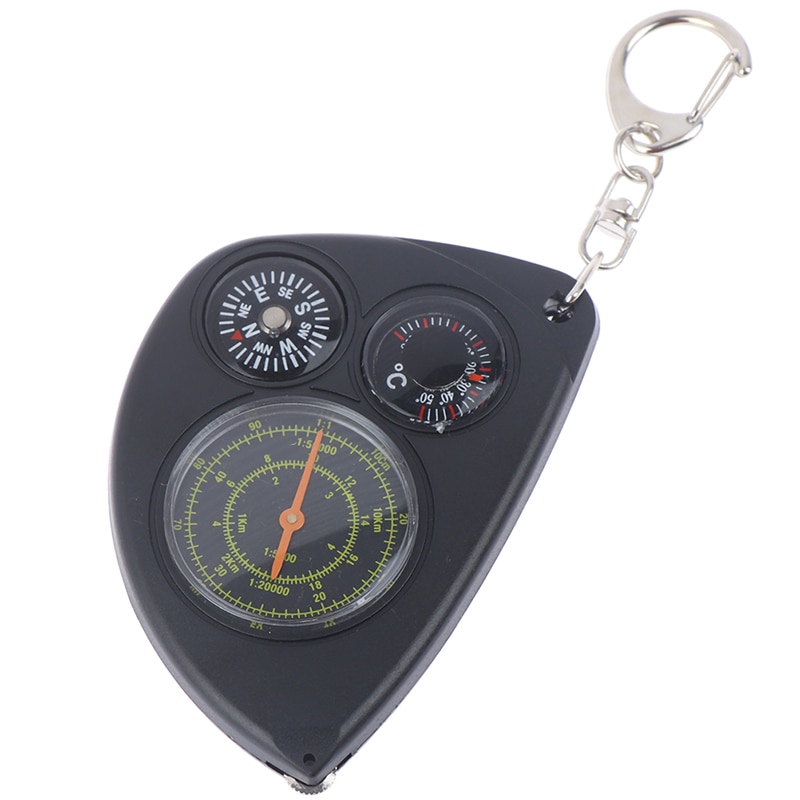 Tragbare draussen Kilometerzähler Multifunktions Kompass Curvometer Mit Entfernungsmesser Karte Kilometerzähler Thermometer Keychain