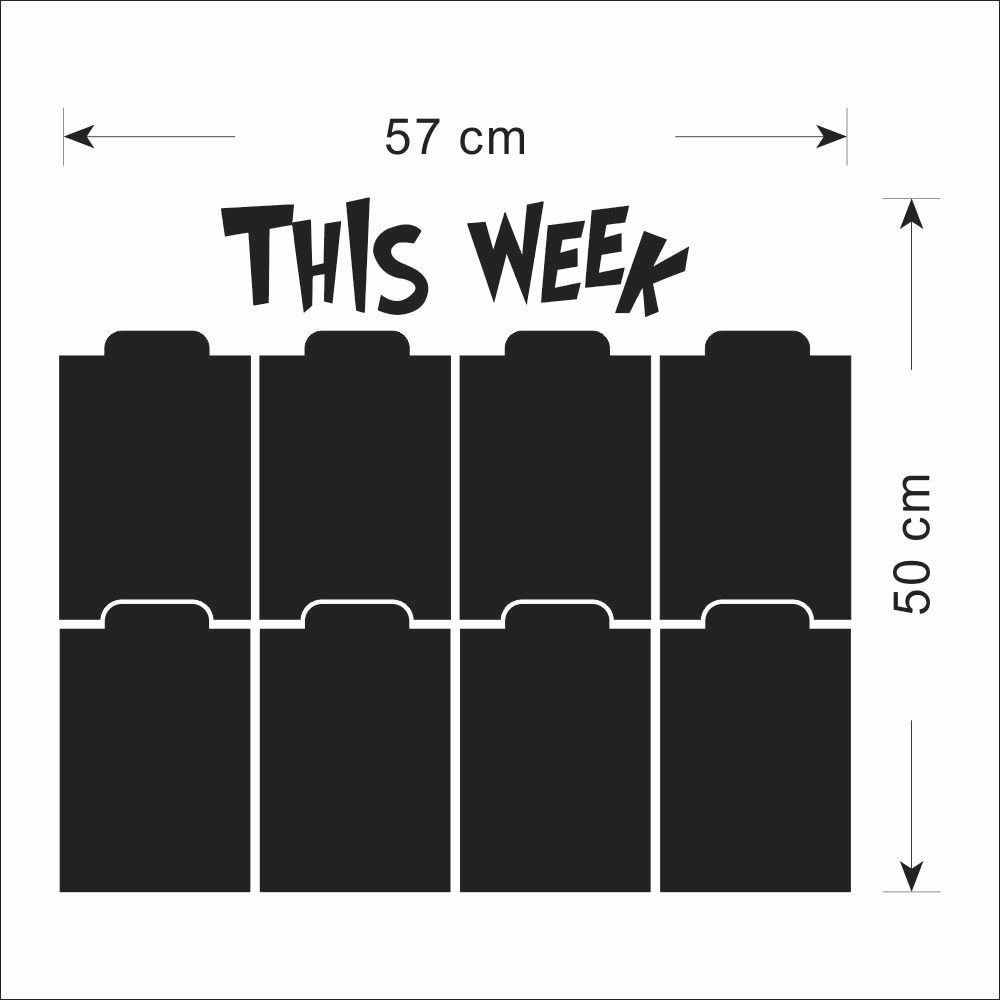 57*50 cm deze week kantoor schoolbord stickers