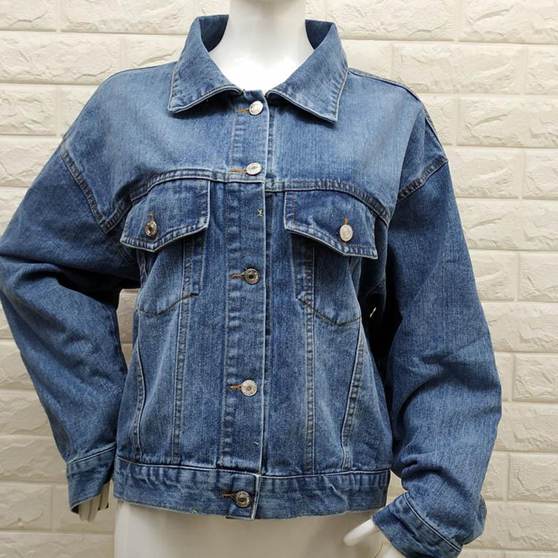 Etnische Vintage Denim Jassen Turn-Down Kraag Chic Terug Kralen Bloemen Borduren Denim Jassen Lange Mouwen Vrouwen Jeans Jassen
