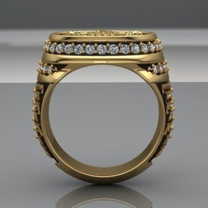 Anillo de tótem mitológico Retro de lujo para hombre, temperamento dominante, de cumpleaños, joyería al por mayor