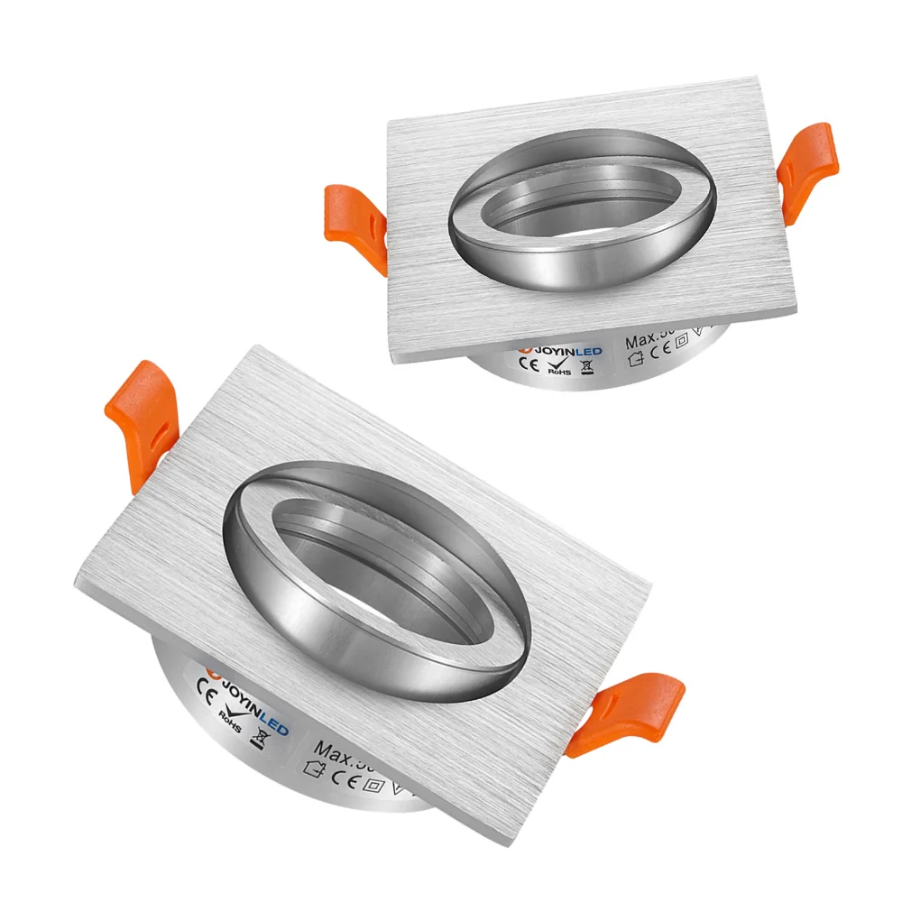 1/10 stk. justerbare aluminiums led indbyggede downlighthus med udskæring til ramme, 65mm gu10 mr16 led loftspotlightarmatur
