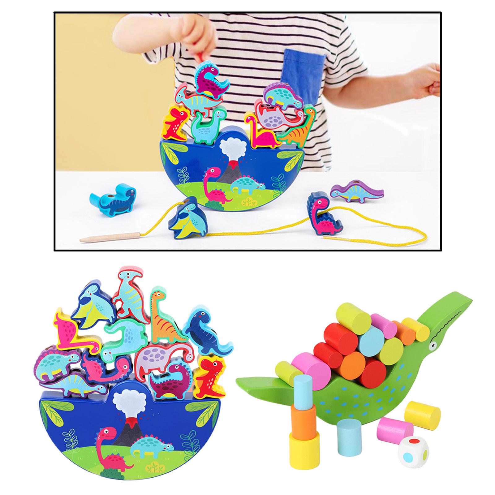 Wooden Stacking Toys Motor Skills Training Wooden Blocks for Toddlers Age 2+