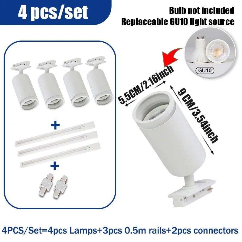 Rumindretning  gu10 -skinne led-lampe til husholdningsapparater køkkenspotlight tøjbutik skinnesæt loftspotlights: Lys rød