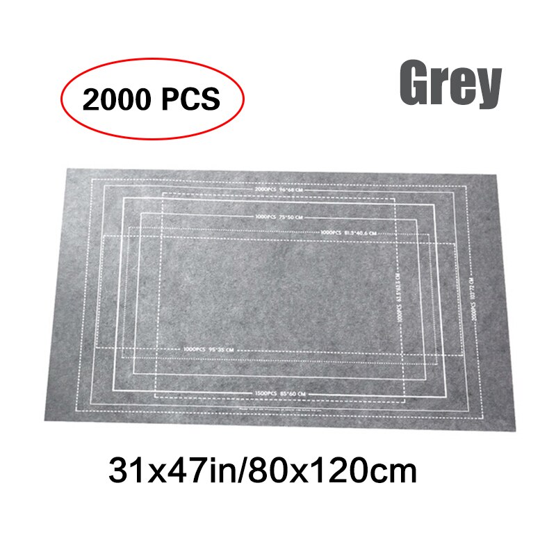Portable Travel Puzzle Storage Mat Roll Up Mat Jigsaw Roll Felt Mat Play Mat for up 1500/2000/3000 Pieces: Grey for 2000pcs