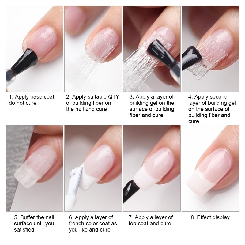 1 pakke glasfiber negle forlængelse form fibernails negle silke forlængelse værktøj akryl tips manicure tilbehør