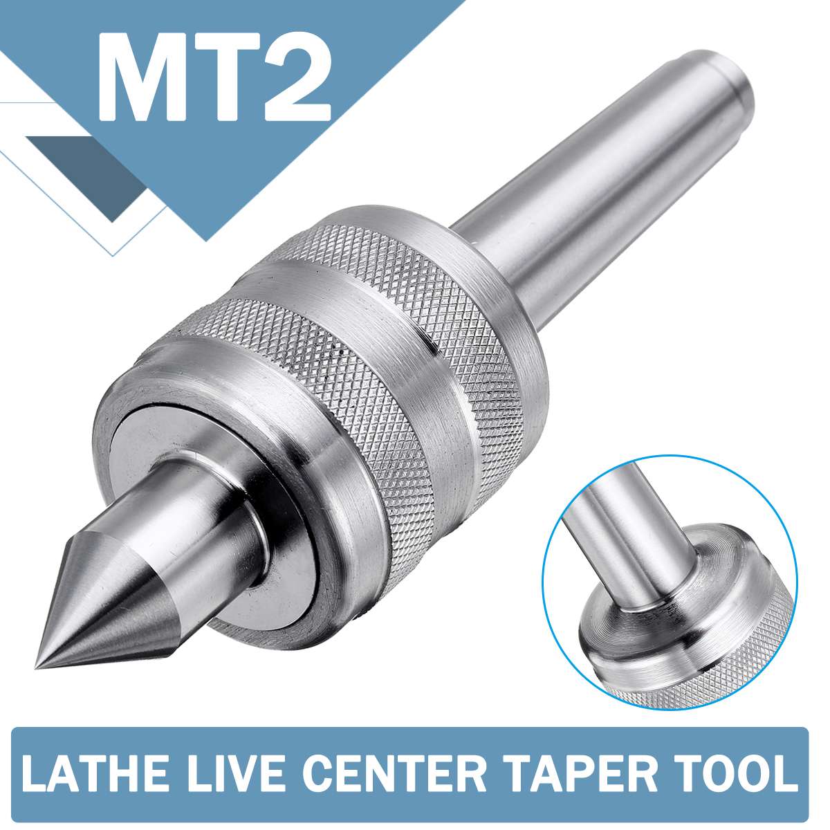 MT2 Nauwkeurigheid Staal Zilver 0.001 Draaibank Live Center Taper Tool Live Revolving Frezen Center Taper Machine Accessoires