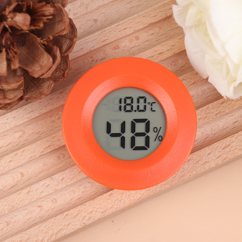 Mini lcd digitalt termometer og hygrometer  -50 °c til  +70 °c temperatur- og fugtighedsmåler til test af køleskab/fryser: Guld