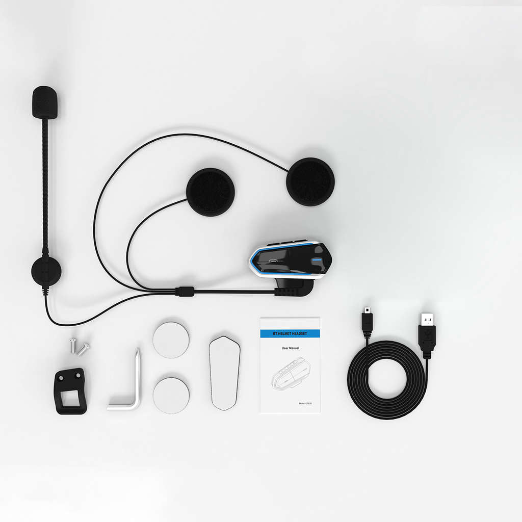 Qtb 35 bluetooth helm headset draadloze bluetooth waterdichte hoofdtelefoon compatibel met de meeste motorscooterhelmen