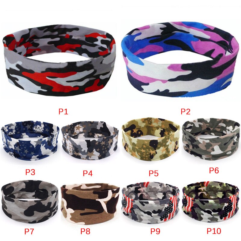 Diadema deportiva Floral de camuflaje suave para el sudor, la cabeza para banda para Yoga, correr, tenis, pañuelo de cabeza de silicona antideslizante, 20x6CM