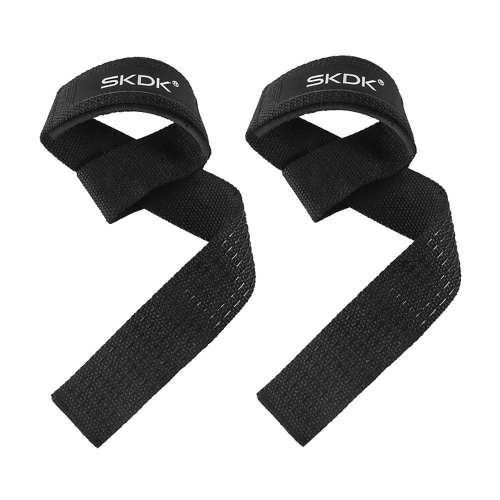 Sangles de sécurité antidérapantes pour le Sport, Support de poignet, poignées de Crossfit, Fitness, musculation, haltérophilie: Black