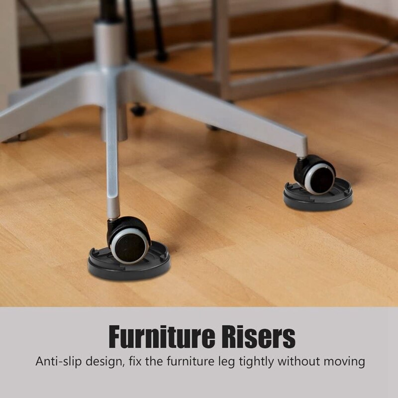 Tope de muebles, 8 piezas, almohadilla de plástico para mesa, antideslizante con múltiples ranuras, alfombrilla para pies de muebles, almohadilla para tope de cama para sofá, silla