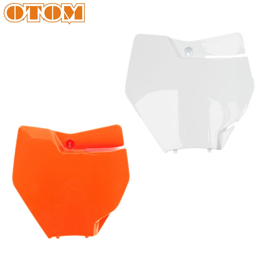 Otom frontnummerplate plastdeksel hvit oransje til ktm sx sxf  xc 125 250 350 450 skitt gruve sykkel motocross enduro nummerskilt