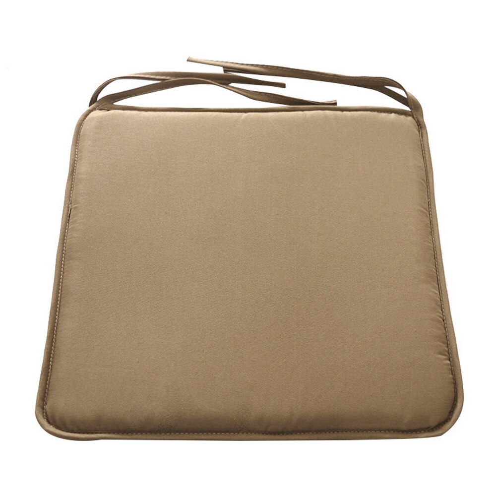 Chair Cushion Square Seat Pad Chair Pad Outer Shell Filling Dining Chair Cushion with Ties Seat Cushion Non Slip Dinging Chair: brown