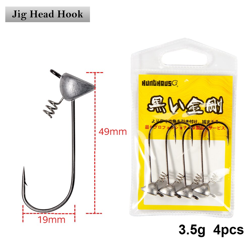 Hunthouse soft lure 5g 10g 15g 20g fishing lead head screw head jig head for big shad fishing tool fishing equipment: 323-3.5g