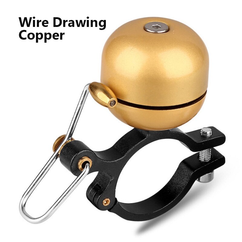 Bike Copper Bell Bicycle Handlebar Metal Ring Retro Cycling Bell Alarm Copper Ring Bike Bell Bicycle Handlebar Horn For Safety: 02