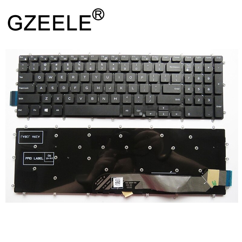 GZEELE US English keyboard for DELL Inspiron 3583 3584 3585 3593 3595 5767 17- 5767 P32E-001 laptop notebook replace